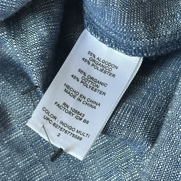 Derek Lam for DesigNation Womens Chambray Mini Jumper Lightweight Summer Dress 2 - Picture 10 of 10